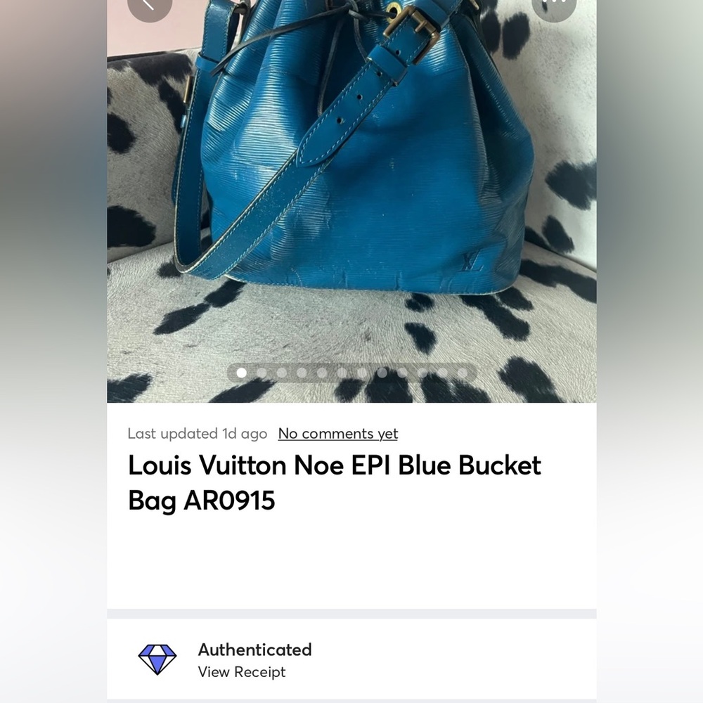 Used Condition- Louis Vuitton Blue Hobo Bag - Picture 16 of 16